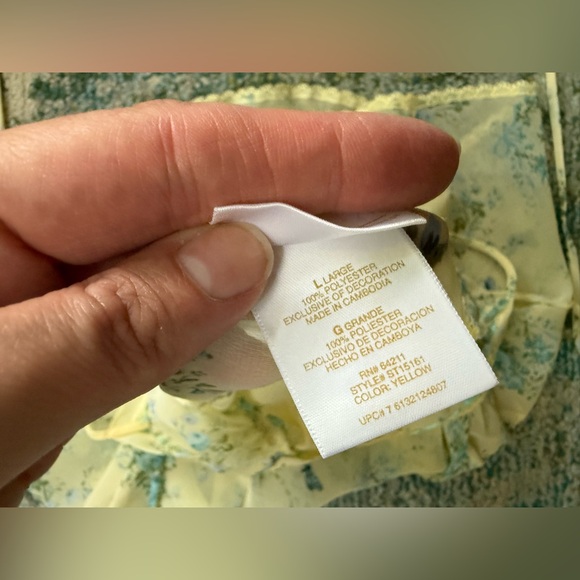 Vintage Secret Treasures butterfly garden ribbon trim slip robe set, size large - Picture 13 of 14